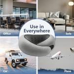 Purroch Advanced Memory Foam Neck Travel Pillow, Neck Pillow Airplane with Eye Mask & Ear Plugs, Designed for The Comfort of Travel & Office, Travel Pillow for Plane, Car, Home, Work， Grey