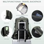 BAGOK Carry On Travel Backpack, 35L-40L Expandable Extra Large Airline Approved,Lightweight Daypack for Men and Women（Green）