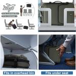 BAGOK Carry On Travel Backpack, 35L-40L Expandable Extra Large Airline Approved,Lightweight Daypack for Men and Women（Green）