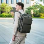 BAGOK Carry On Travel Backpack, 35L-40L Expandable Extra Large Airline Approved,Lightweight Daypack for Men and Women（Green）