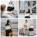 Maelstrom Travel Backpack for Women Men,Laptop Backpack Fits 15.6-17.3 Inch Laptop, Nurse/Teacher/Work Bag with Insulated Lunch Box,Water Resistant Carry On Backpack,Black-Beige