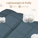 CLUCI 17.3 Inch Laptop Backpack for Women, Anti Theft Travel Backpack, Puffer Quilted Work Backpack, Water Resistant College Bookbag, Carry on backpack with RFID(Green)