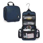 Goloni Hanging Toiletry Bag with Hook, Large Makeup Bag Travel Organizer, Water-Resistant Hanging Cosmetic Bag with 10 Compartments for Women & Men,Blue