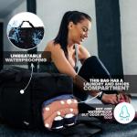 Bago Large Foldable Duffel Bags for Traveling Women & Men - 80L Packable Duffle Bag for Travel with Shoe Compartment - Water Repellant, Heavy Duty, Lightweight Folding & Collapsible (All Black)