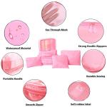 GUIFIER 6 Pack Packing Cubes for Suitcases, Luggage Organizer, Travel Bag Organizer Storage Bags, Travel Cubes Compression (Pink)