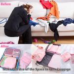 GUIFIER 6 Pack Packing Cubes for Suitcases, Luggage Organizer, Travel Bag Organizer Storage Bags, Travel Cubes Compression (Pink)