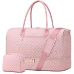 Travel Weekender Bags for Women - Duffle Bag Women with Shoe Compartment Carry On Overnight Bag with Toiletry Bag Duffel Bags with Wet Pocket for Gym Hospital Bags for Labor and Delivery Pink