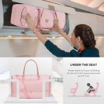 Travel Weekender Bags for Women - Duffle Bag Women with Shoe Compartment Carry On Overnight Bag with Toiletry Bag Duffel Bags with Wet Pocket for Gym Hospital Bags for Labor and Delivery Pink