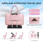 Travel Weekender Bags for Women - Duffle Bag Women with Shoe Compartment Carry On Overnight Bag with Toiletry Bag Duffel Bags with Wet Pocket for Gym Hospital Bags for Labor and Delivery Pink