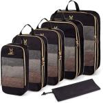 Expandable Compression Packing Cubes for Suitcases,6 Set Lightweight Compressible Travel Packing Organizer for Carry on Suitcase,Organizer Bags Set as Travel Essentials for Women