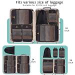 Expandable Compression Packing Cubes for Suitcases,6 Set Lightweight Compressible Travel Packing Organizer for Carry on Suitcase,Organizer Bags Set as Travel Essentials for Women