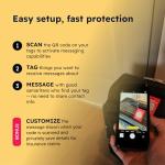 Smart Luggage Tags | Privacy QR Code Luggage Tag Keeps Personal info Private | Customizable Travel Suitcase Tags for Women Men | Use with GPS Bag Locator Tracking Tags, Air Tag for Android or iOS