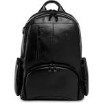 Nordweg Leather Laptop Backpack NW072B Lightweight Daypack for Work Travel and College Fits Laptops up to 15.6" Black