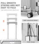 feilario 20in Aluminium Frame Zipperless PC Hard Shell Spinner Wheels Luggage, Built-In TSA lock Carry on Suitcase, with Cup Holder, USB Port, Phone Holder