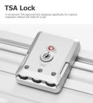 feilario 20in Aluminium Frame Zipperless PC Hard Shell Spinner Wheels Luggage, Built-In TSA lock Carry on Suitcase, with Cup Holder, USB Port, Phone Holder