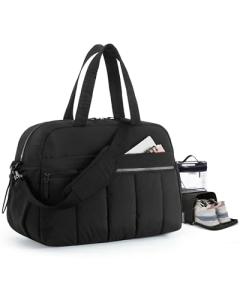 BAGSMART Gym Bag for Women, Duffle Bag for Travel with Wet Pocket, Lightweight Carry on Weekender Duffel, Water Resistant