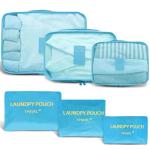 6 Set Packing Cubes for Travel Luggage Packing Bags Reusable Lightweight Suitcase Organizer Cubes Set for Travel Accessories (Sky Blue)