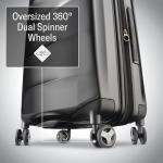Samsonite Octiv Lightweight Hardshell 28-Inch Large Checked Luggage - Durable & Impact Resistant, 360° Aero Trac Spinner Wheels, Adjustable Telescopic Handle, Expandable, TSA Approved Lock - Black