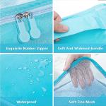 6 Set Packing Cubes for Travel Luggage Packing Bags Reusable Lightweight Suitcase Organizer Cubes Set for Travel Accessories (Sky Blue)