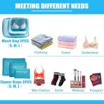 6 Set Packing Cubes for Travel Luggage Packing Bags Reusable Lightweight Suitcase Organizer Cubes Set for Travel Accessories (Sky Blue)