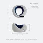 Ostrichpillow Go Neck Pillow, Travel Pillows for Airplanes, Premium Memory Foam Travel Pillow, 360º Ergonomic Design, Asymmetrical Sides, Travel Bag Included, Washable Modal Cover