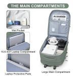 coofay Carry on Backpack Travel Backpack, Olive Green-expandable