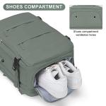 coofay Carry on Backpack Travel Backpack, Olive Green-expandable