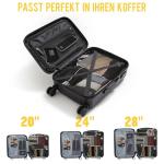 HWAEYEM Compression Packing Cubes 8 Set, Dual Zipper Compression Packing Cubes for Travel, See-Through Mesh Packing Bags for Suitcases, packing cubes with shoe bag (Black)