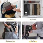 HWAEYEM Compression Packing Cubes 8 Set, Dual Zipper Compression Packing Cubes for Travel, See-Through Mesh Packing Bags for Suitcases, packing cubes with shoe bag (Black)