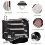 HWAEYEM Compression Packing Cubes 8 Set, Dual Zipper Compression Packing Cubes for Travel, See-Through Mesh Packing Bags for Suitcases, packing cubes with shoe bag (Black)