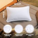 Utopia Bedding Travel Pillow for Airplane, Car and Toddlers (White, 2 Pack), Neck Support for Travelling, Down Alternative Filling, Compact Camping Pillow for Backpacking & Hiking (12x20) (2, 12x20)