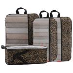 U+U 4 Set Compression Packing Cubes - Ultralight Travel Organizers, Space-Saving Suitcase Organizer, Expandable Packing Cubes for Travel, Business Trip and Family Vacation (Leopard)