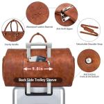 Garment Bag for Travel, Convertible Carry on Garment Duffel Bag for Men 3Pcs, Faux Leather Waterproof Large Weekender Bag for Men 2 in 1 Hanging Suitcase Suit Dress Business Travel Bag