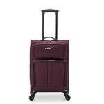 U.S. Traveler Anzio Softside Expandable Spinner Luggage, Burgundy, Carry-on 22-Inch