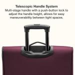 U.S. Traveler Anzio Softside Expandable Spinner Luggage, Burgundy, Carry-on 22-Inch