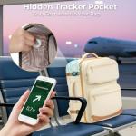 Taygeer Personal Item Travel Bag, Underseat 40L Spirit Airlines Personal Item Bag 18x14x8 with Makeup Compartment, 18x14x8 Inches Carry on Backpack for Women Fits Spirit Frontier Allegiant, Beige