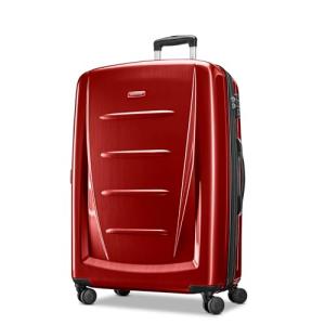 Samsonite Winfield 2 Hardside Expandable Luggage with Spinner Wheels, Burgundy, Checked-Large 28-Inch
