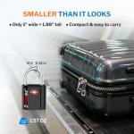 TSA Approved Luggage Locks, Ultra-Secure Dimple Key Travel Locks with Zinc Alloy Body, Black 4 Pack