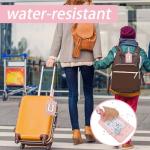 Personalized Initial Luggage Tags for Suitcases, Leather Chenille Letter Cute Luggage Tags with Privacy Name Card, Embroidered Travel Bag Backpack Tag Gifts for Women Kids Girls Teens(Pink-A)