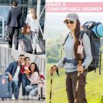 Personalized Initial Luggage Tags for Suitcases, Leather Chenille Letter Cute Luggage Tags with Privacy Name Card, Embroidered Travel Bag Backpack Tag Gifts for Women Kids Girls Teens(Pink-A)