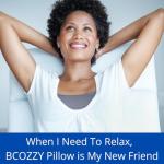 BCOZZY Flat Back Travel Neck Pillow – Patented Neck Pain Relief & Support for Head, Neck, and Chin. Ideal for Airplanes, Long Flights, Car Rides. Adjustable, Washable, with Carry Bag. Large, Navy