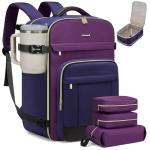 LOVEVOOK 40L Travel Backpack - Carry On & Personal Item for Women & Men, Spacious & Durable with 3 Packing Cubes