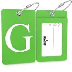 Shacke Luggage Tag Initial – Fully Bendable Tag w/Stainless Steel Loop (Letter G)