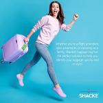 Shacke Luggage Tag Initial – Fully Bendable Tag w/Stainless Steel Loop (Letter G)