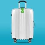 Shacke Luggage Tag Initial – Fully Bendable Tag w/Stainless Steel Loop (Letter G)