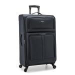 U.S. Traveler Anzio Softside Expandable Spinner Luggage, Dark Grey, Checked-Large 30-Inch