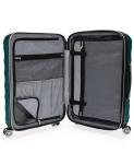 Kenneth Cole REACTION Diamond Tower Collection Lightweight Hardside Expandable 8-Wheel Spinner Travel Luggage, Deep Teal, 20-Inch Checked