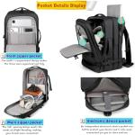 ORILOOSEN Expandable travel backpack Men Women,Airline Approved Carry On Luggage,Business commuting backpack, water-resistant (Black)