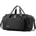 HOTOR Gym Bags for Men & Women - Spacious Duffle Bag with Shoe Compartment & Wet Pocket, Carry On Weekender Bag Portable Sports Duffel Bag for Workout, Fitness, Travel, Black, 20.5" x 11.0" x 10.6"