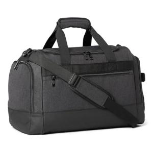 Amazon Essentials Lightweighted Carry-on Duffel with Wet pocket & Shoe Compartment 20 inches Black